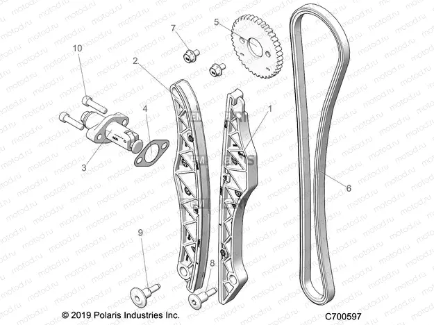 ENGINE | ENGINE, CAM CHAIN AND TENSIONER - R23T6E99ND (C700597)