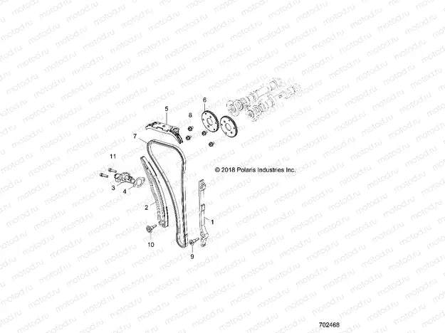 ENGINE | ENGINE, CAM CHAIN AND TENSIONER - Z19VDE99NK (702468)