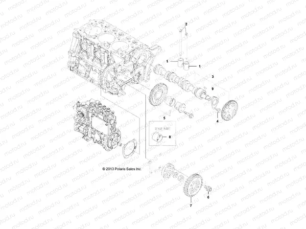 ENGINE | ENGINE, CAMSHAFT AND DRIVING GEAR - D131D9JDJ/1L9JDJ/2M9JDJ (49BRUTUSCAM13)