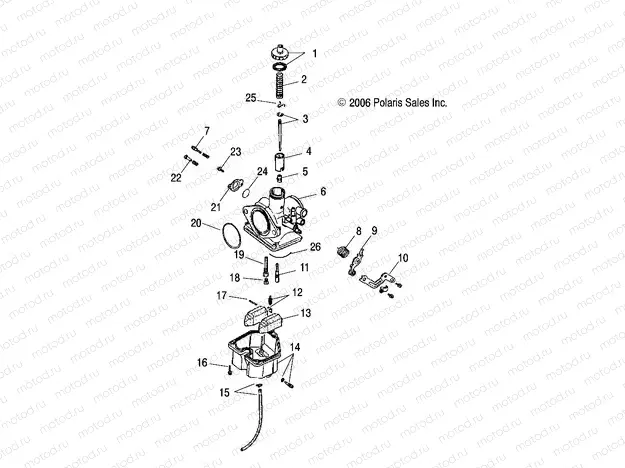 ENGINE | ENGINE, CARBURETOR - A07SB20AA (49ATVCARB07PHX)
