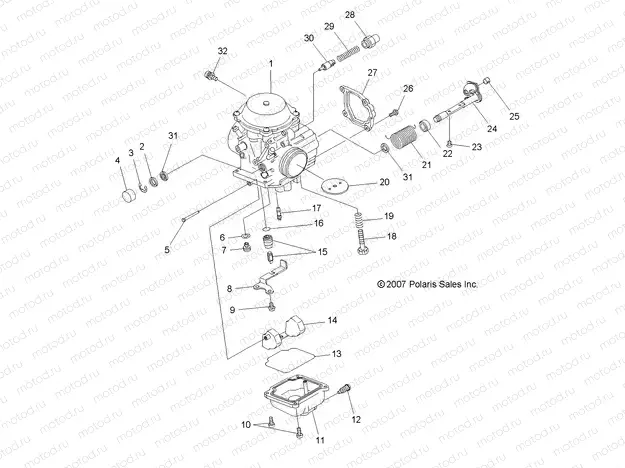 ENGINE | ENGINE, CARBURETOR - A08CL50AA (49ATVCARB086X6)