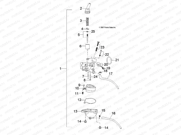 ENGINE | ENGINE, CARBURETOR - A15YAK05AD/AF (49ATVCARB09OUT90)