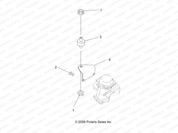 ENGINE | ENGINE, CARBURETOR BRACKET - A13EA32FA (49ATVCARBBRKT08TB)