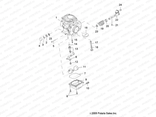 ENGINE | ENGINE, CARBURETOR, LOWER - R09RB50AF (49RGRCARBLWR095002X4)
