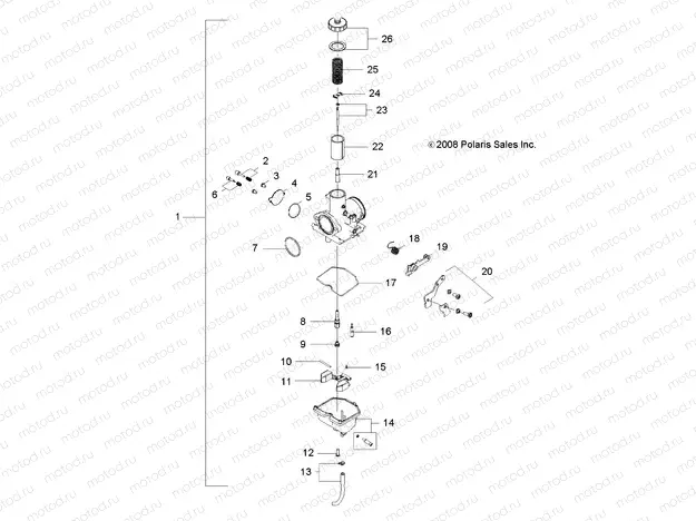 ENGINE | ENGINE, CARBURETOR - R11VA17AA (49ATVCARB09RZR170)