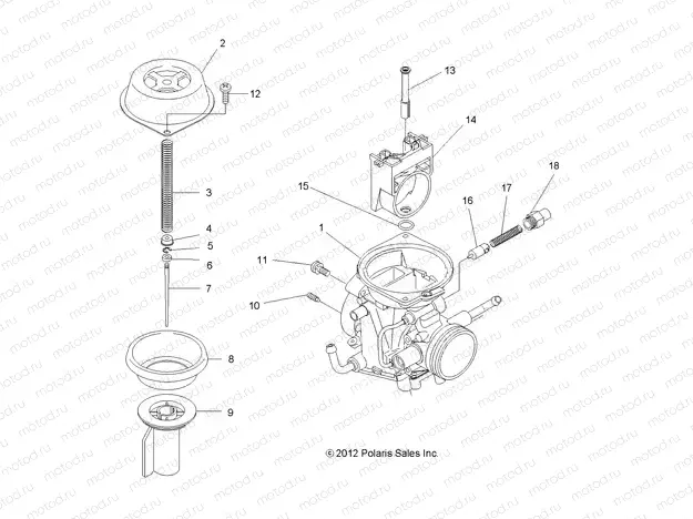 ENGINE | ENGINE, CARBURETOR, UPPER - A12NG50FA (49ATVCARBUPPER12SCRAM)