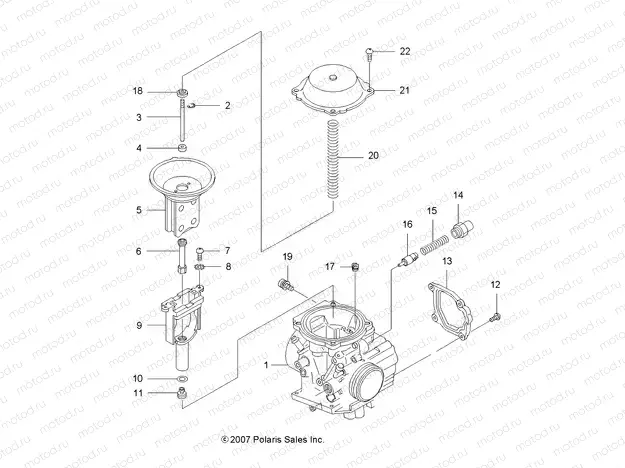 ENGINE | ENGINE, CARBURETOR, UPPER - A13EA32FA (49ATVCARBUPPER08TB)