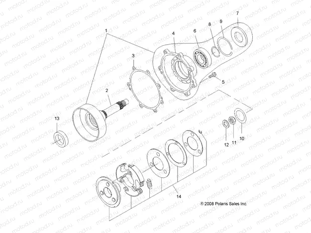ENGINE | ENGINE, CLUTCH - A08LB27AA (49ATVCLUTCH08SP300)