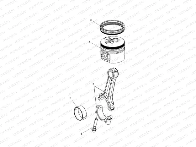 ENGINE | ENGINE, CONNECTING ROD AND PISTON SET - R16RVAD1A1 (49RGRCONROD15DSL)