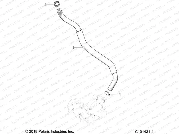 ENGINE | ENGINE, COOLING BYPASS - A22SXZ95AK (C101431-4)