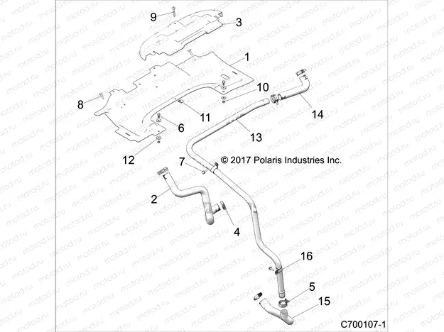 ENGINE | ENGINE, COOLING HOSES AND SHROUDS - Z20S1E99NG (C700107-1)