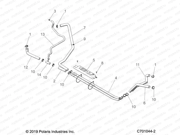 ENGINE | ENGINE, COOLING HOSES - Z20CHA57A2/E57AM (C701044-2)