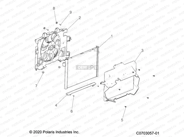 ENGINE | ENGINE, COOLING, RADIATOR - Z22RME2KAG/BG/K2KAN/BN (C0703057-01)