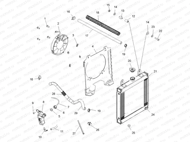 ENGINE | ENGINE, COOLING SYSTEM - A09BA50FA (49ATVCOOL08SCRAM)