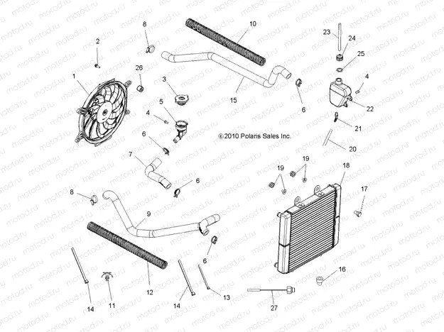 ENGINE | ENGINE, COOLING SYSTEM - A11MH50FF (49ATVCOOL11SP500)