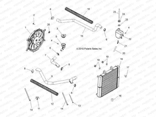 ENGINE | ENGINE, COOLING SYSTEM - A11MN50ET (49ATVCOOL11SP500TR)