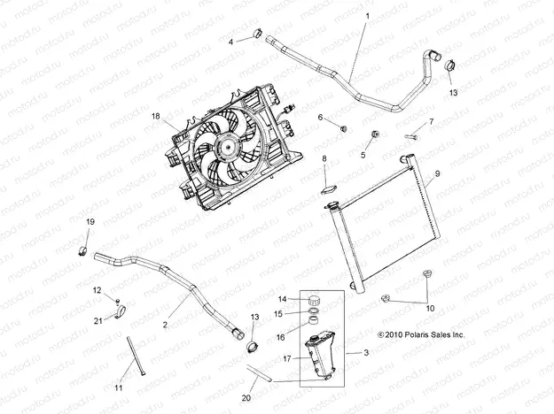 ENGINE | ENGINE, COOLING SYSTEM - A11TN85AA (49ATVCOOL11SPTRG850)
