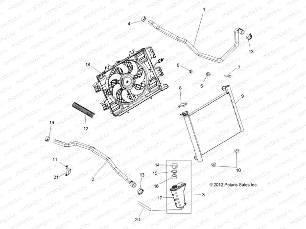 ENGINE | ENGINE, COOLING SYSTEM - A13DN5EFL (49ATVCOOL13SPTRG550EPSI)