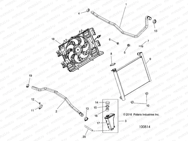 ENGINE | ENGINE, COOLING SYSTEM - A17SXE95FL (100814)