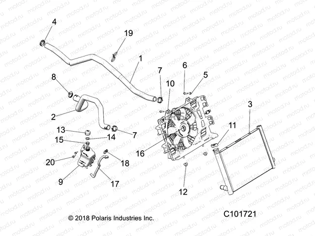 ENGINE | ENGINE, COOLING SYSTEM - A20SGE95AK (C101721)