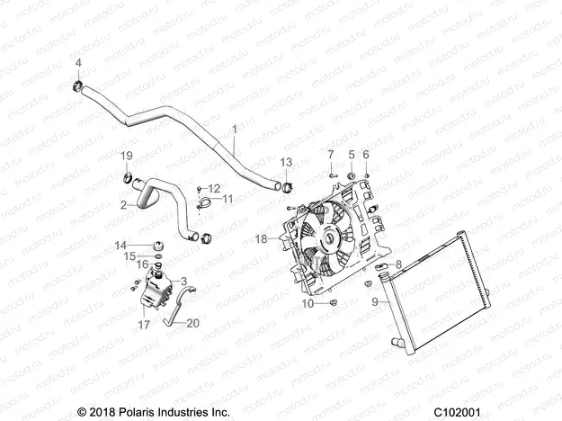 ENGINE | ENGINE, COOLING SYSTEM - A20SXE95KL/KR (C102001)
