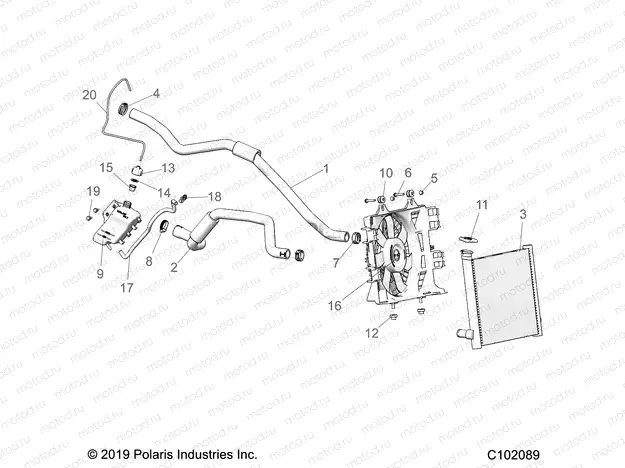 ENGINE | ENGINE, COOLING SYSTEM - A22SGE95FN/S95CN/S95FN (C102089)