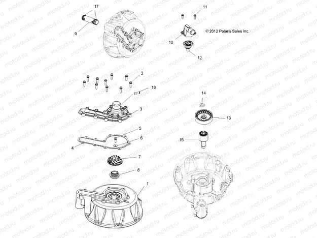 ENGINE | ENGINE, COOLING SYSTEM and WATER PUMP - A15SXE85FI (49ATVWATERPUMP13SPXP850)
