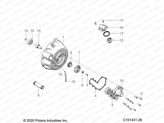 ENGINE | ENGINE, COOLING SYSTEM and WATER PUMP - A21SVA85A3/CA3 (C101431-26)