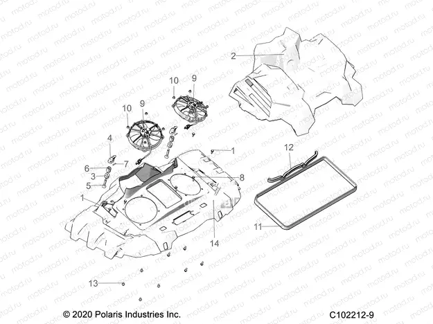ENGINE | ENGINE, COOLING SYSTEM, FANS AND SHROUDS - A21SXM95AG/CAG (C102212-9)