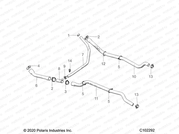 ENGINE | ENGINE, COOLING SYSTEM, HOSES - A22SHR57AJ (C102292)
