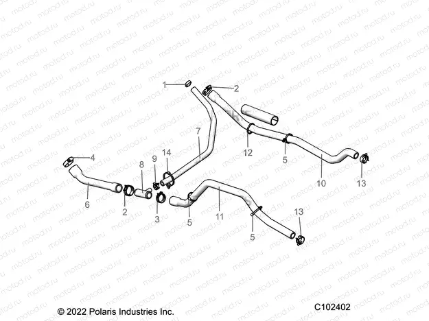 ENGINE | ENGINE, COOLING SYSTEM, HOSES - A23SEE57P2/PL (C102402)