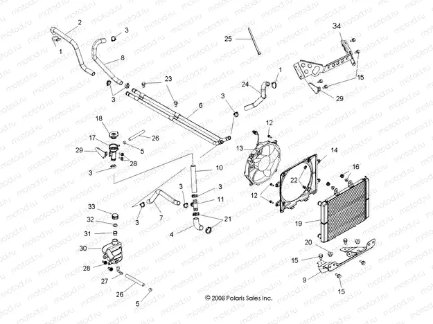 ENGINE | ENGINE, COOLING SYSTEM - R10VH76 ALL OPTIONS/VY76AZ (49RGRCOOL09RZR)