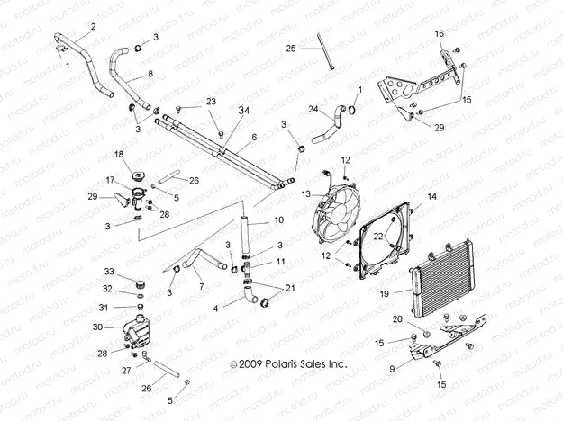 ENGINE | ENGINE, COOLING SYSTEM - R10VH76FX (49RGRCOOL10RZR)