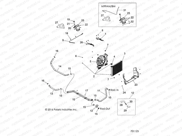 ENGINE | ENGINE, COOLING SYSTEM - R17RT_99 ALL OPTIONS (701125)