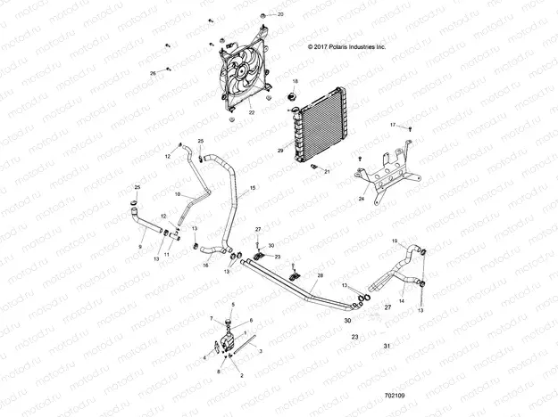 ENGINE | ENGINE, COOLING SYSTEM - R19RDA57A1/B1 (702109)