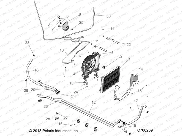 ENGINE | ENGINE, COOLING SYSTEM - R19RRM99AL (C700259)