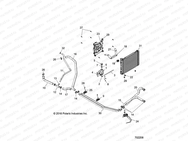 ENGINE | ENGINE, COOLING SYSTEM - R20M4A57B1/B9/EBH (702208)