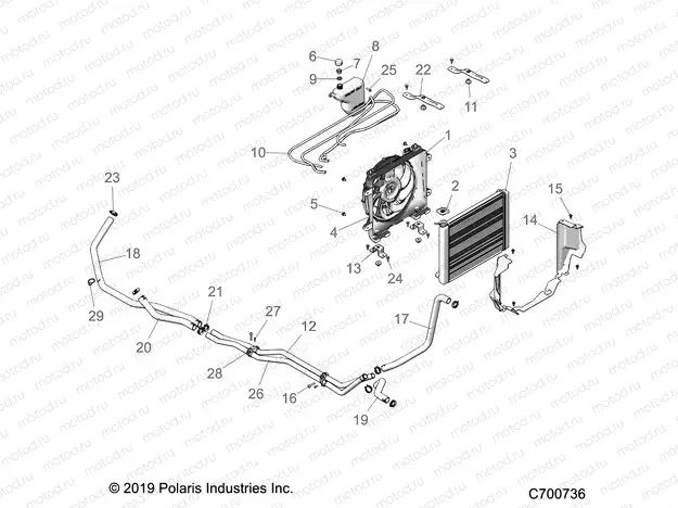 ENGINE | ENGINE, COOLING SYSTEM - R20RRE99DS (C700736)