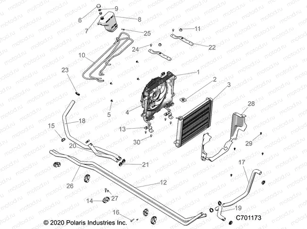 ENGINE | ENGINE, COOLING SYSTEM - R21RSE99NP (C701173)
