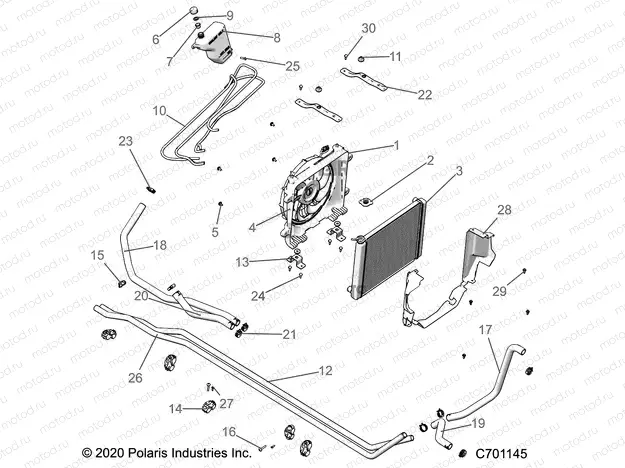 ENGINE | ENGINE, COOLING SYSTEM - R22RRH99AG/BG (C701145)