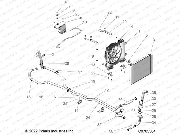 ENGINE | ENGINE, COOLING SYSTEM - R23RRSD4CK (C0705584)