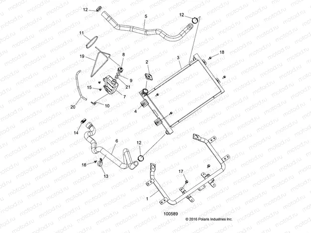 ENGINE | ENGINE, COOLING SYSTEM, RADIATOR - A20SXN85A8 (100589)