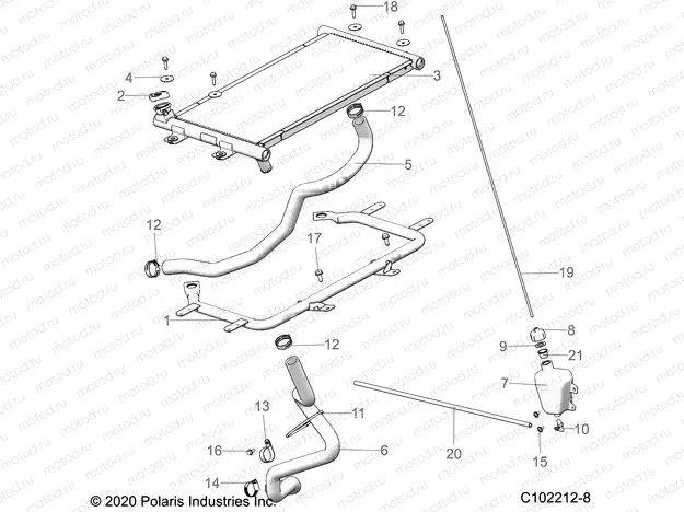 ENGINE | ENGINE, COOLING SYSTEM, RADIATOR - A20SXN85A8/CA8 (C102212-8)