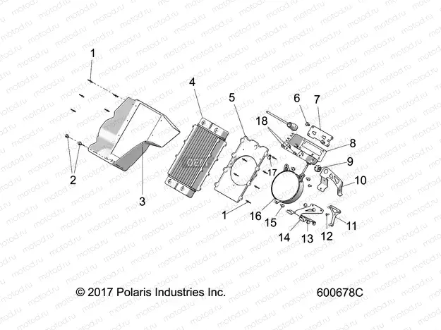 ENGINE | ENGINE, COOLING SYSTEM, RADIATOR/SHROUD - S20FJB8/FJE8/FJP8 ALL OPTIONS (600678C)