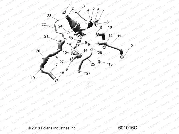 ENGINE | ENGINE, COOLING SYSTEM - S20EFS8R/8RE ALL OPTIONS (601016C)
