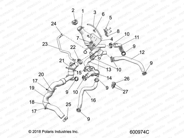 ENGINE | ENGINE, COOLING SYSTEM - S20ELS8RS/8RE ALL OPTIONS (600974C)