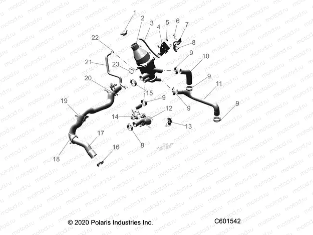 ENGINE | ENGINE, COOLING SYSTEM - S22EFA8RS/EFB8RS ALL OPTIONS (C601542)