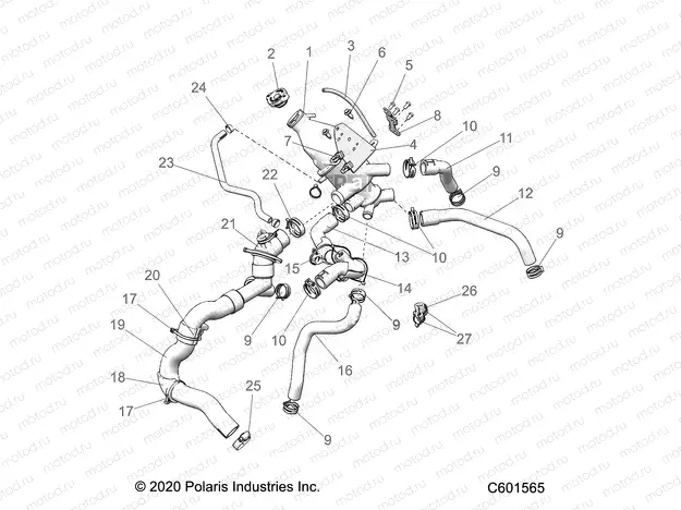 ENGINE | ENGINE, COOLING SYSTEM - S22TDL8RS/8RE ALL OPTIONS (C601565)