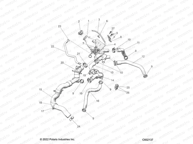 ENGINE | ENGINE, COOLING SYSTEM - S23TDV8RS/8RE (C602137)
