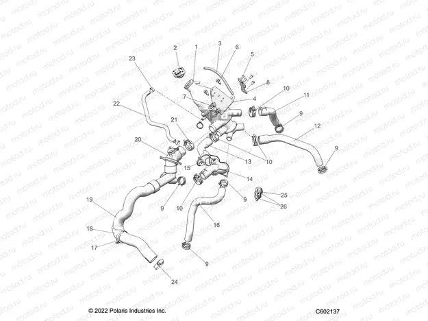 ENGINE | ENGINE, COOLING SYSTEM - S23TKP6RS (C601565)